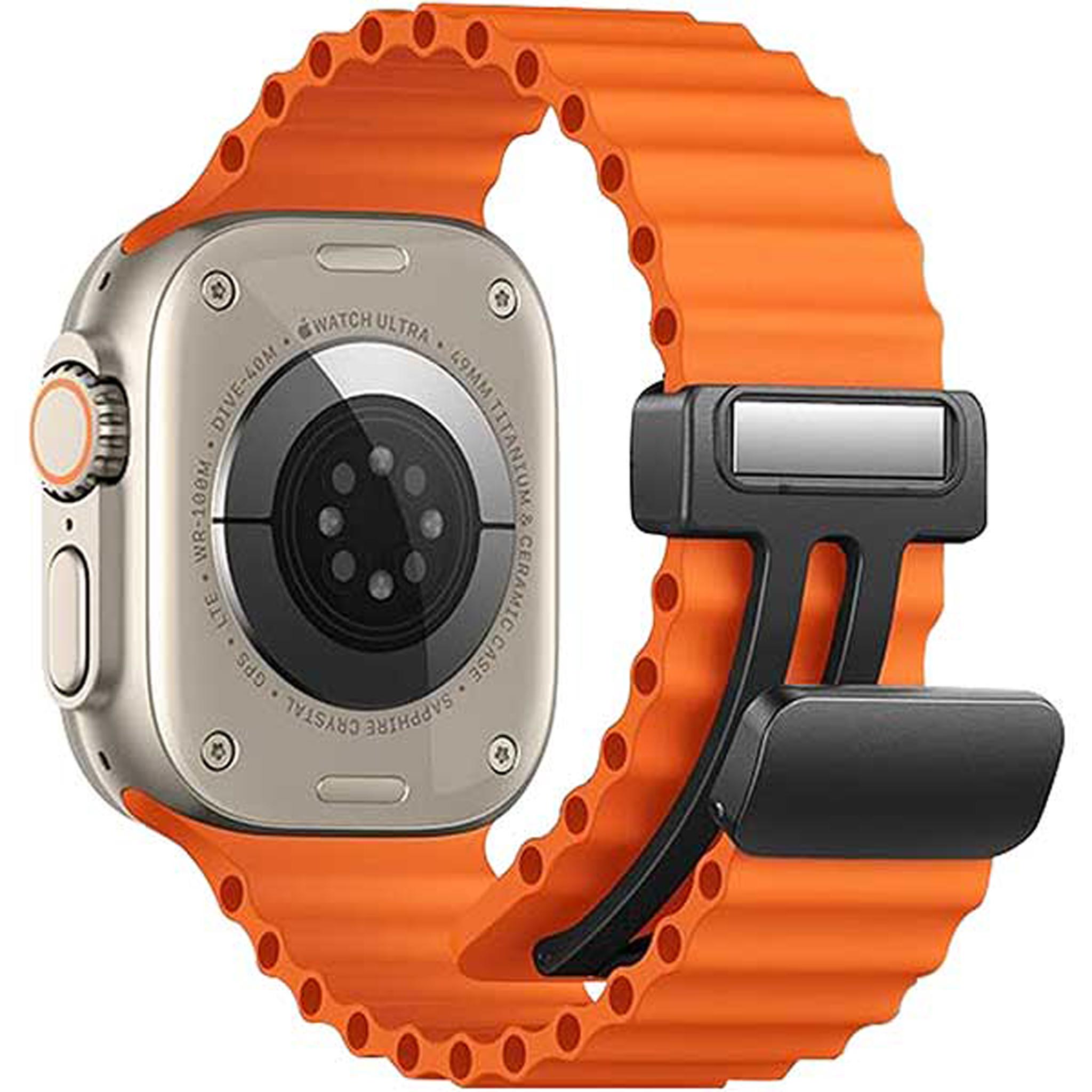 Bandini Silicone Watch Band for Apple Watch with Magnetic Clasp - Ocean Ripple