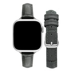 Bandini Slim Womens Leather Watch Band for Apple Watch - Premium Top Grain Alligator Embossed Strap
