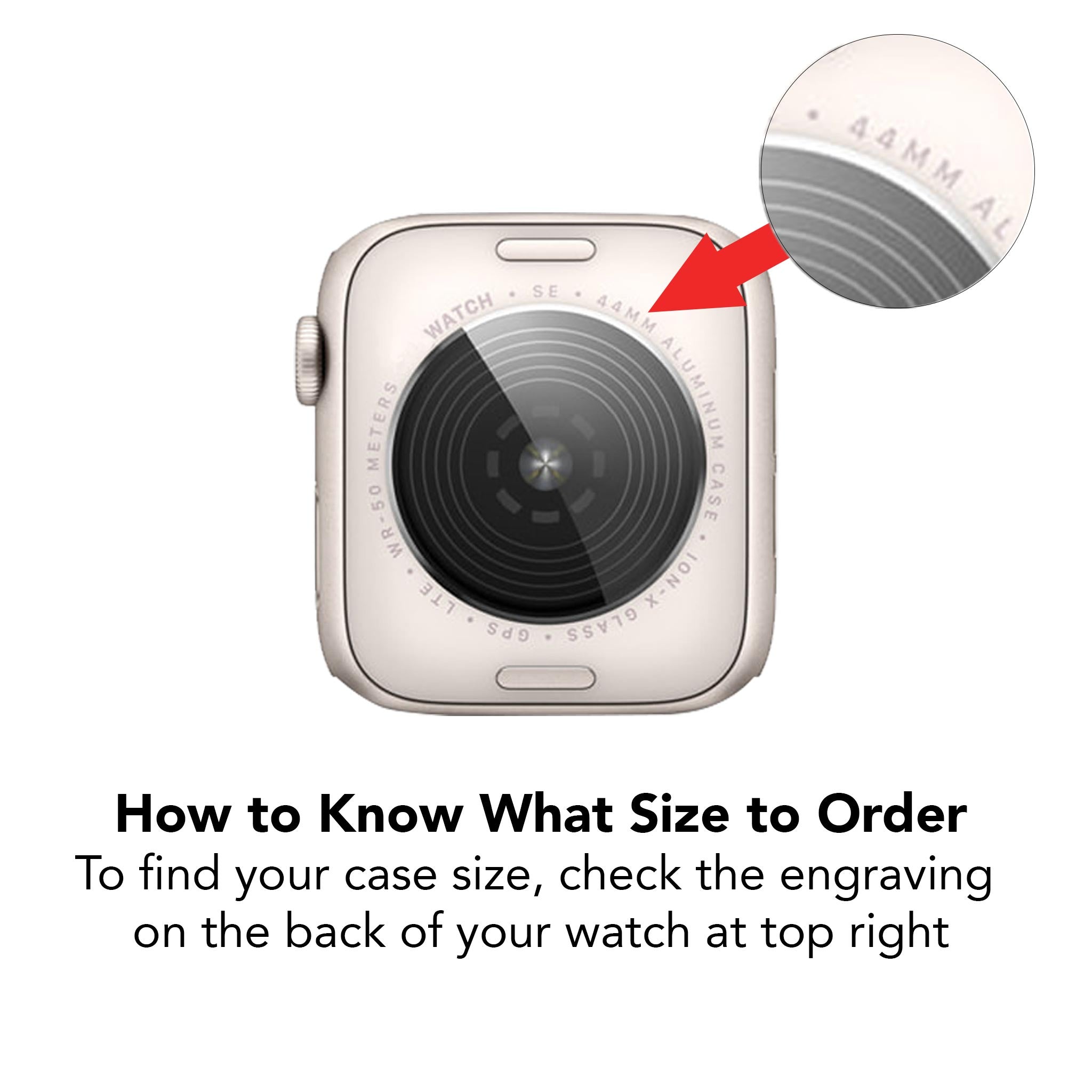 How to check your Apple Watch case size
