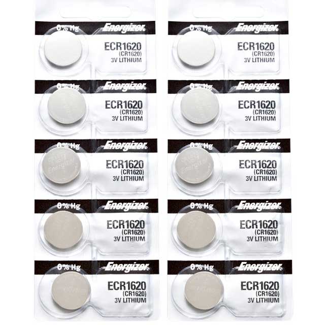 10 x Energizer 1620 Batteries, 3V Lithium CR1620