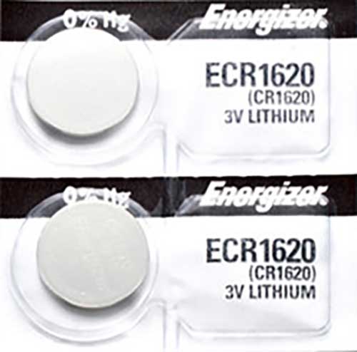 2 x Energizer 1620 Batteries, 3V Lithium CR1620