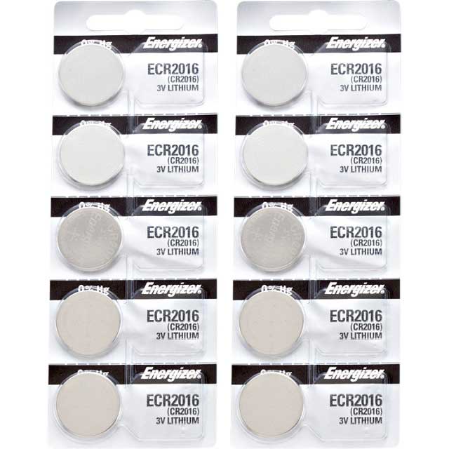 10 x Energizer 2016 Batteries, 3V Lithium CR2016