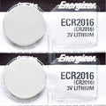 2 x Energizer 2016 Batteries, 3V Lithium CR2016