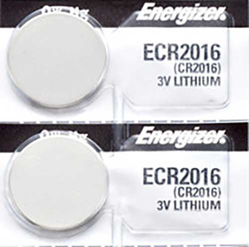 2 x Energizer 2016 Batteries, 3V Lithium CR2016