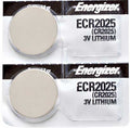 2 x Energizer 2025 Batteries, 3V Lithium CR2025