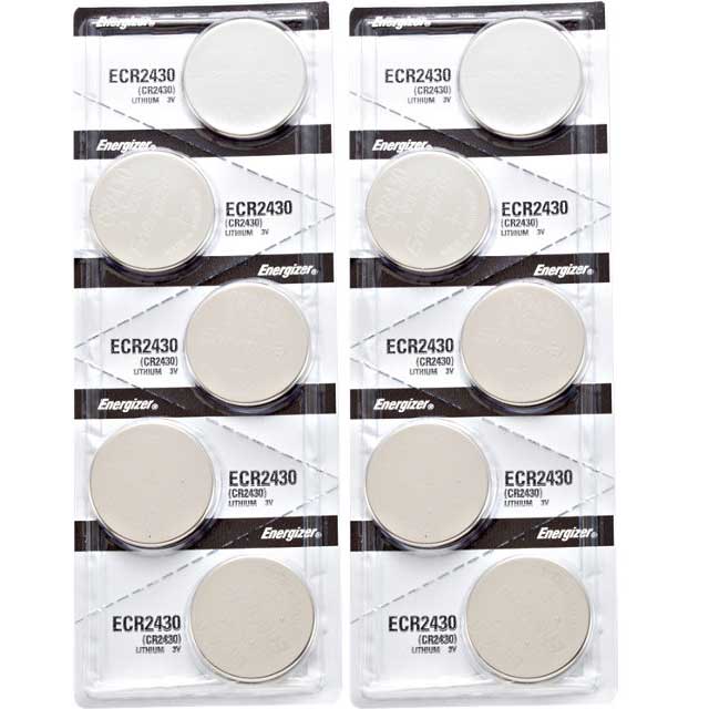 10 x Energizer 2430 Lithium 3 volt Batteries, equivalent CR2430 3v