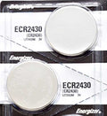 2 x Energizer 2430 Lithium 3 volt Batteries, equivalent CR2430 3v