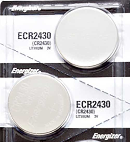 2 x Energizer 2430 Lithium 3 volt Batteries, equivalent CR2430 3v