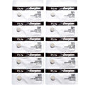 10 x Energizer 321 Watch Batteries, 1.55V, 0% MERCURY equivalent SR616W