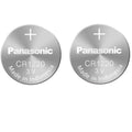 2 x Panasonic 1220 Batteries, 3V Lithium CR1220