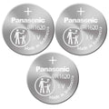 3 x Panasonic 1620 Batteries, 3V Lithium CR1620