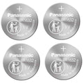 4 x Panasonic 1632 Batteries, 3V Lithium CR1632