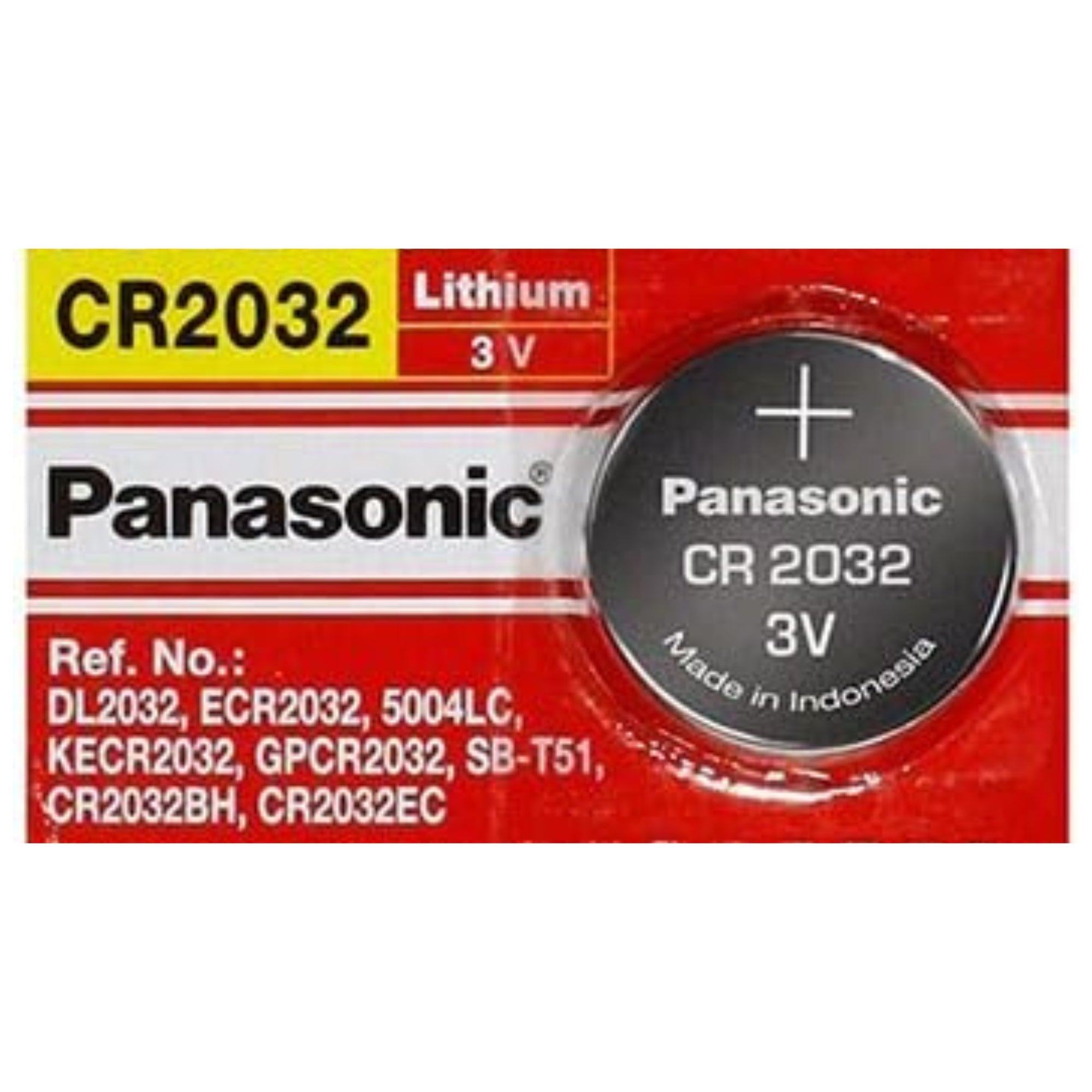 1 x Panasonic 2032 Batteries, 3V Lithium CR2032