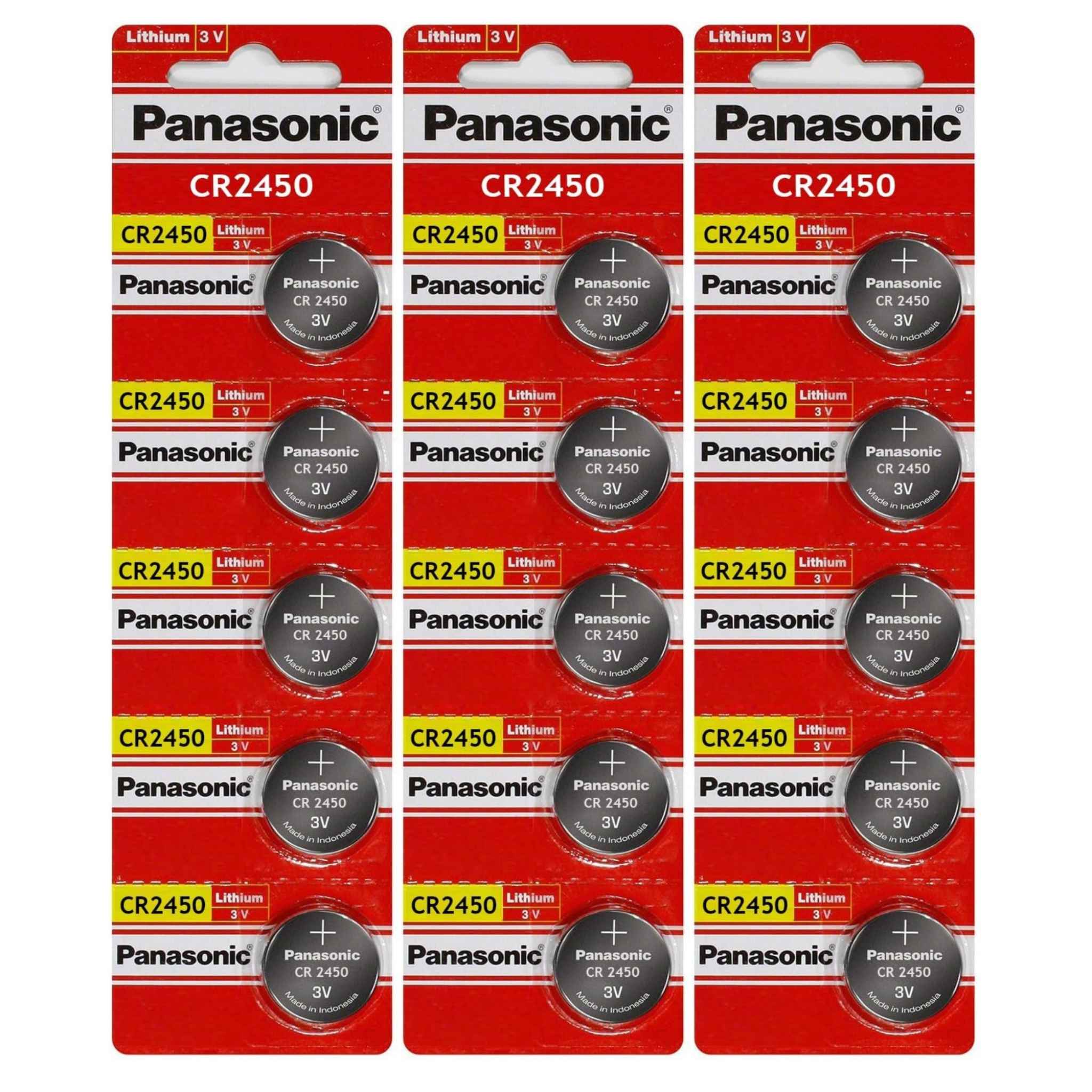 Panasonic CR2450 Batteries, 3V Lithium 2450 Battery