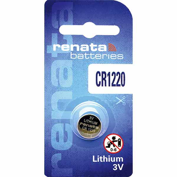 1 x Renata 1220 Watch Batteries, 3V Lithium CR1220