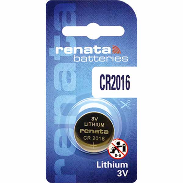 1 x Renata 2016 Watch Batteries, 3V Lithium CR2016