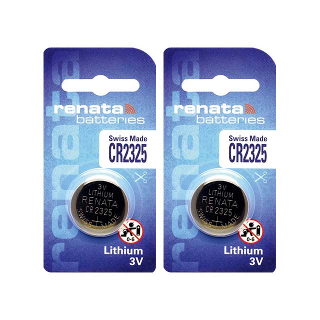 2 x Renata 2325 Watch Batteries, 3V Lithium CR2325