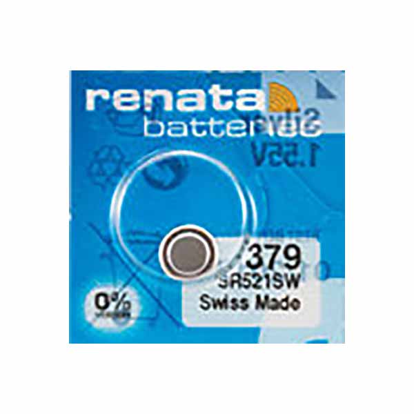 1 x Renata 379 Watch Batteries, 0% MERCURY equivalent SR521SW