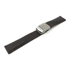 Bandini Mens Leather Watch Band with Deployment Clasp - 18mm to 24mm