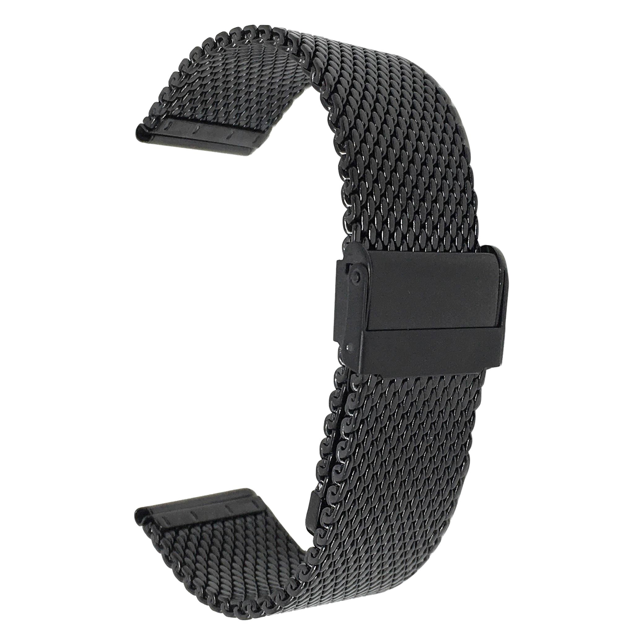 Bandini Thick Stainless Steel Milanese Mesh Watch Band – 18mm to 24mm