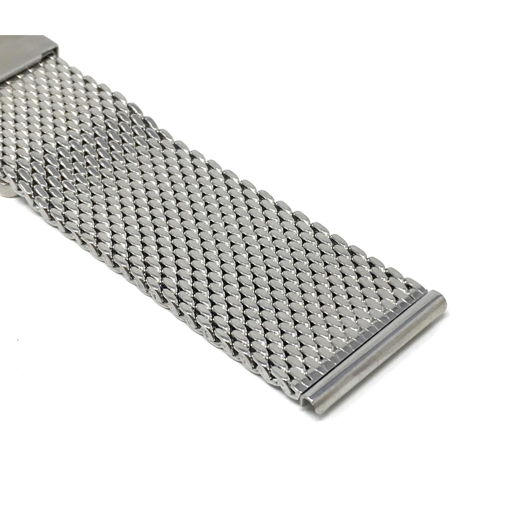 Bandini Thick Stainless Steel Milanese Mesh Watch Band – 18mm to 24mm