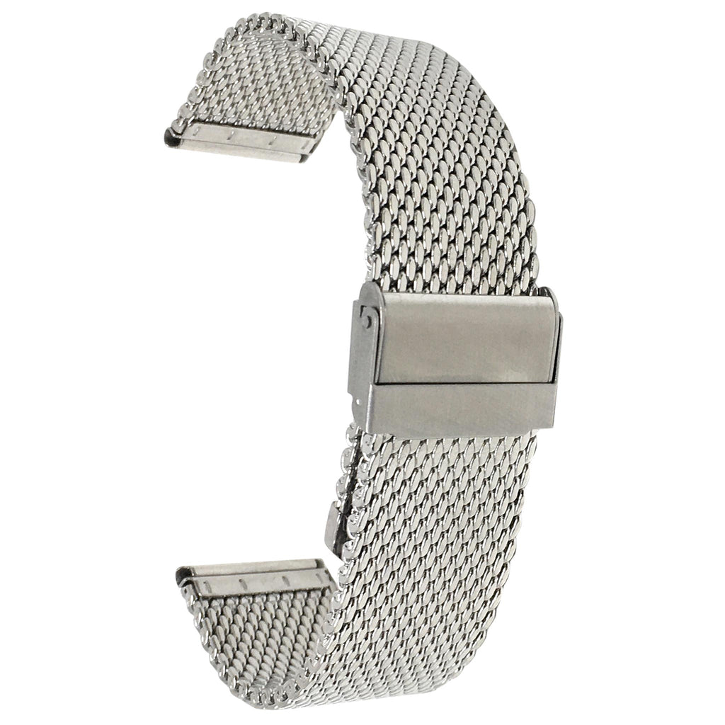 Bandini Thick Stainless Steel Milanese Mesh Watch Band – 18mm to 24mm