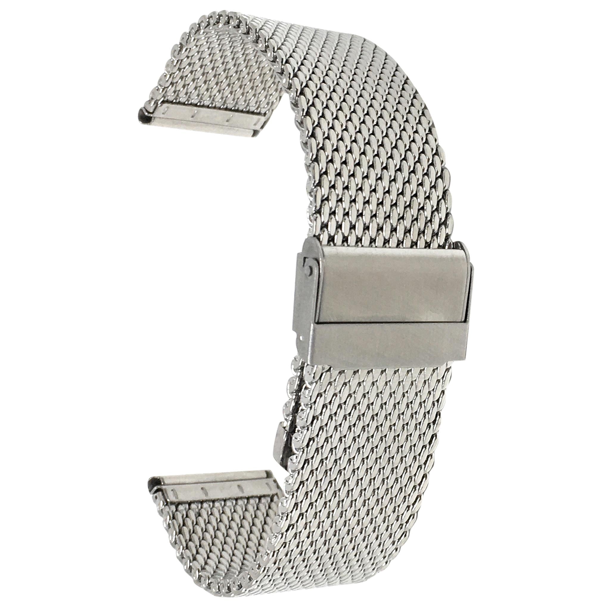 Bandini Thick Stainless Steel Milanese Mesh Watch Band – 18mm to 24mm