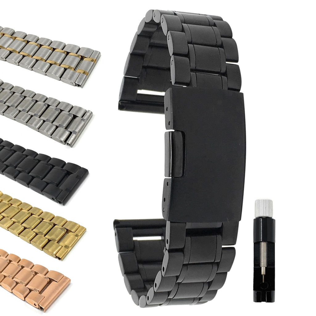 Bandini Stainless Steel Watch Band for Men, Metal Watch Bracelet