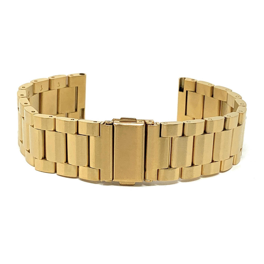 Bandini Mens Metal Watch Band, Silver, Gold, Black - 18mm, 20mm, 22mm, 23mm