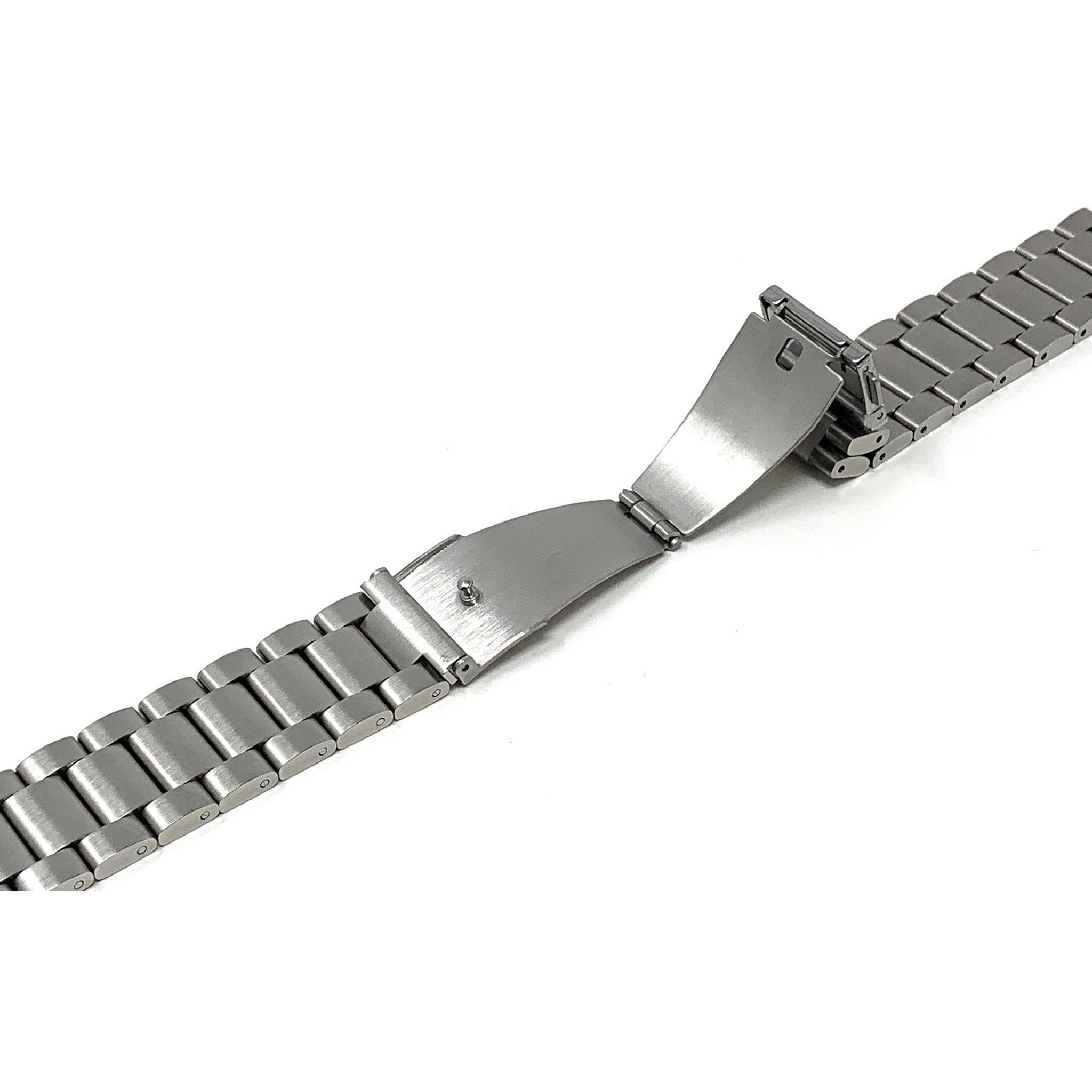 Bandini Mens Metal Watch Band, Silver, Gold, Black - 18mm, 20mm, 22mm, 23mm