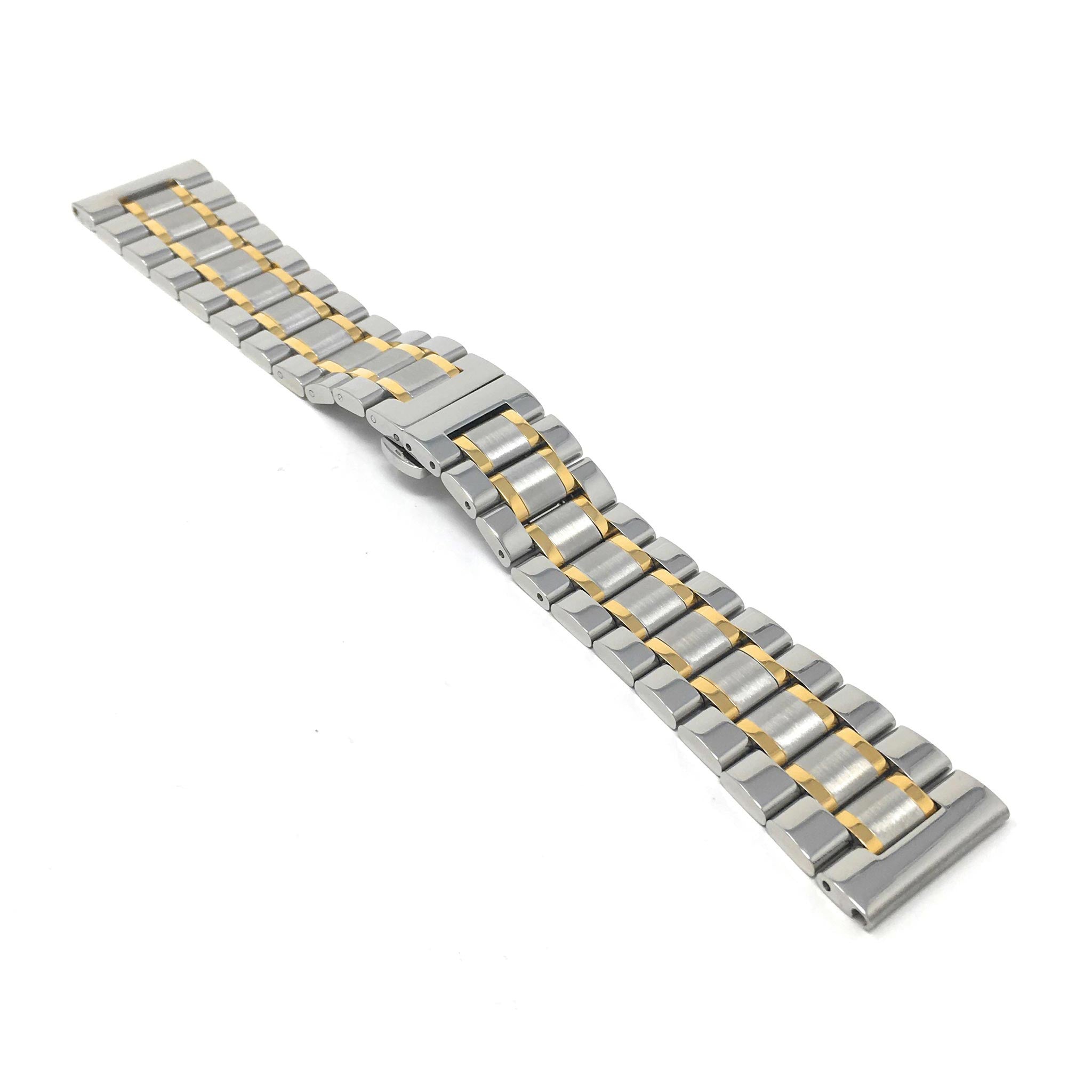 Bandini Stainless Steel Watch Band for Men, Metal Watch Bracelet, Removable Links