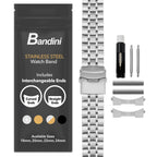Bandini Mens Metal Stainless Steel Watch Band - 18mm, 20mm, 22mm