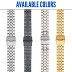 Bandini Mens Metal Stainless Steel Watch Band - 18mm, 20mm, 22mm