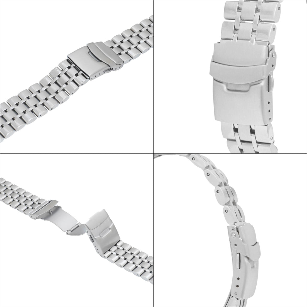 Bandini Mens Metal Stainless Steel Watch Band - 18mm, 20mm, 22mm