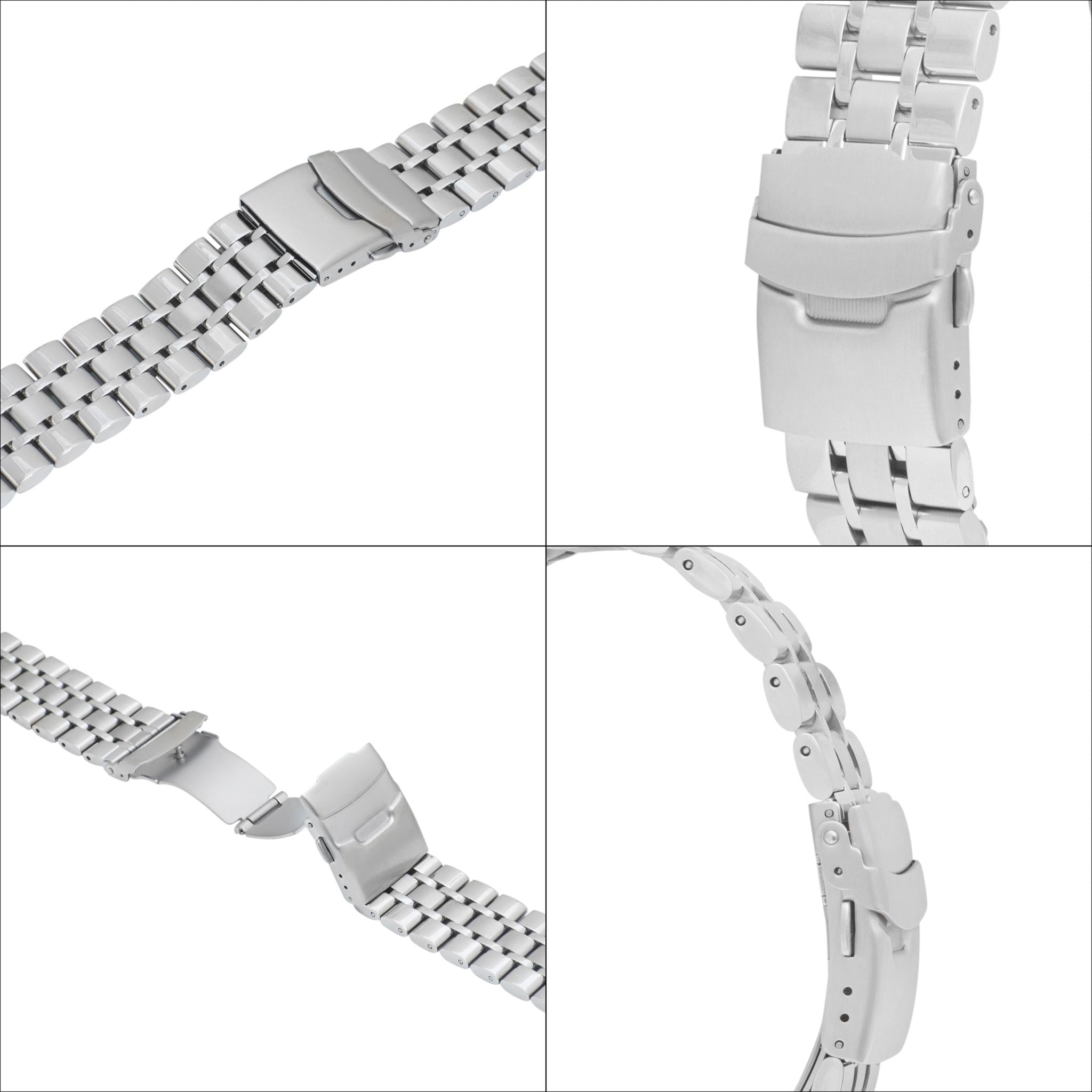 Bandini Mens Metal Stainless Steel Watch Band - 18mm, 20mm, 22mm