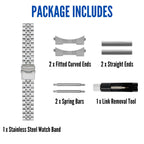 Bandini Mens Metal Stainless Steel Watch Band - 18mm, 20mm, 22mm