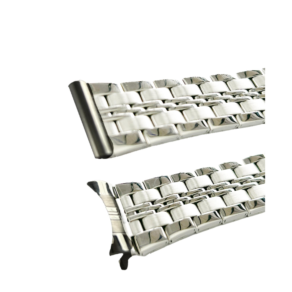 Bandini Mens Jubilee Style Metal Stainless Steel Watch Band - 18mm, 20mm, 22mm, 24mm