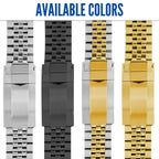 Bandini Mens 20mm Jubilee Style Metal Stainless Steel Watch Band for Rolex