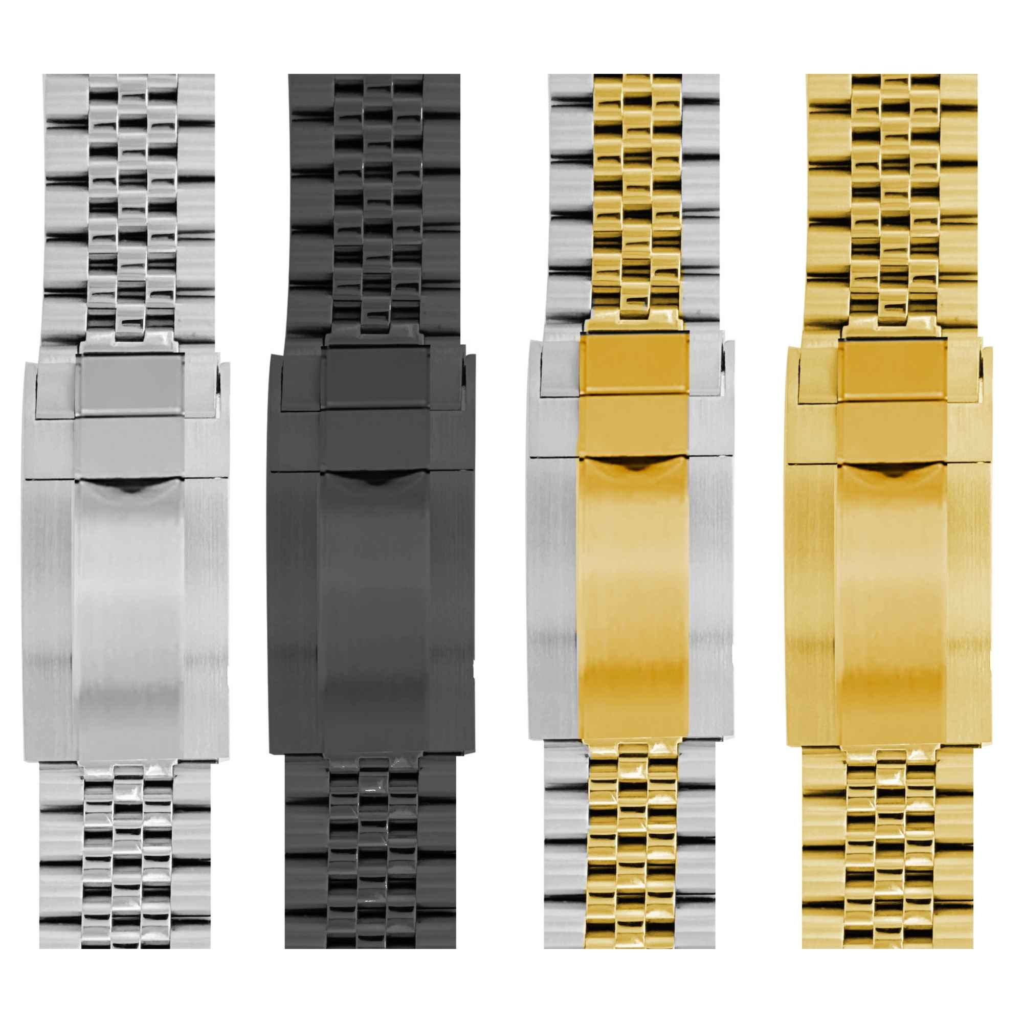 Bandini Mens 20mm Jubilee Style Metal Stainless Steel Watch Band for Rolex