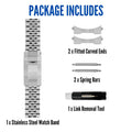 Bandini Mens 20mm Jubilee Style Metal Stainless Steel Watch Band for Rolex