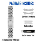 Bandini Mens 20mm Jubilee Style Metal Stainless Steel Watch Band for Rolex