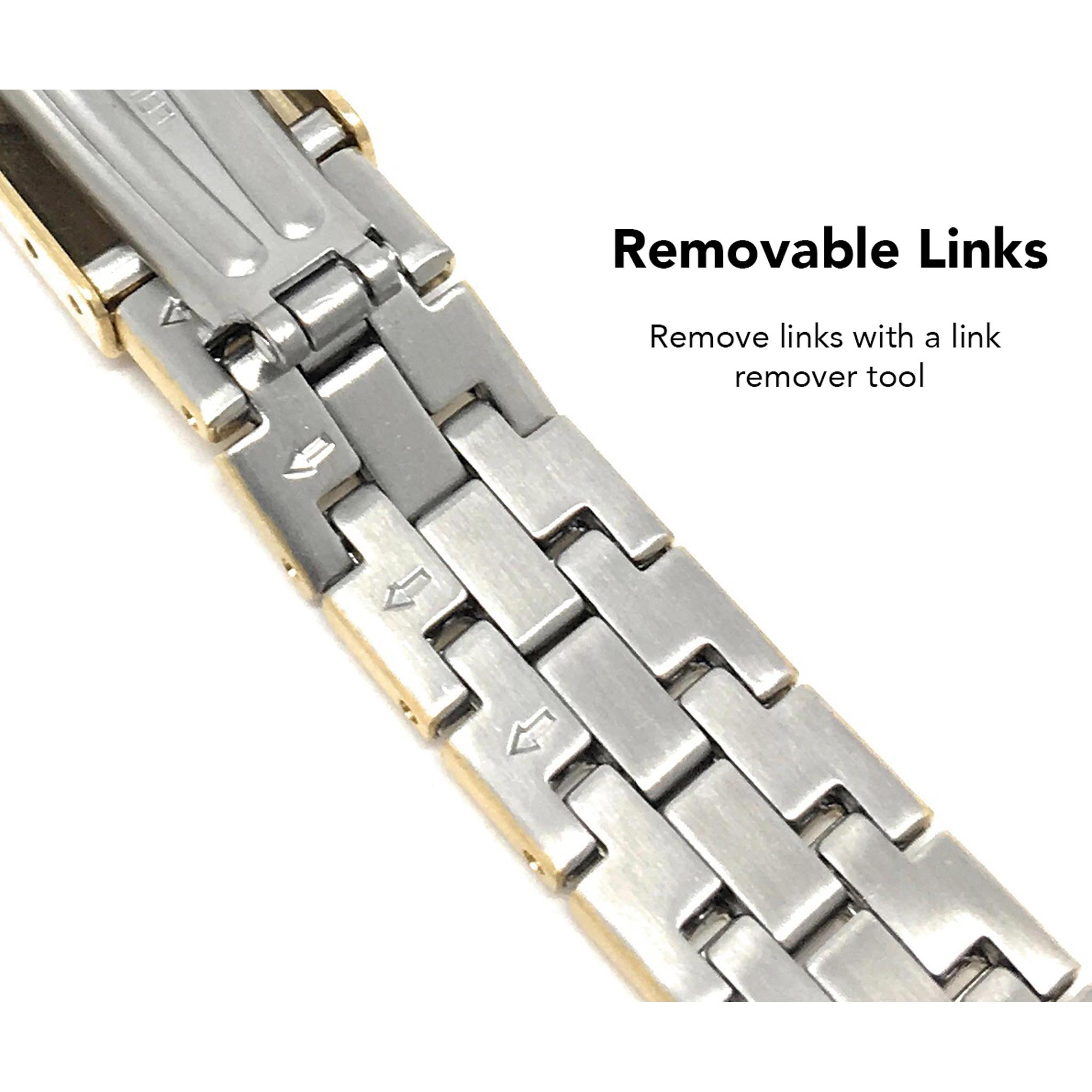Bandini Stainless Steel Watch Band for Men, Metal Watch Bracelet, Removable Links