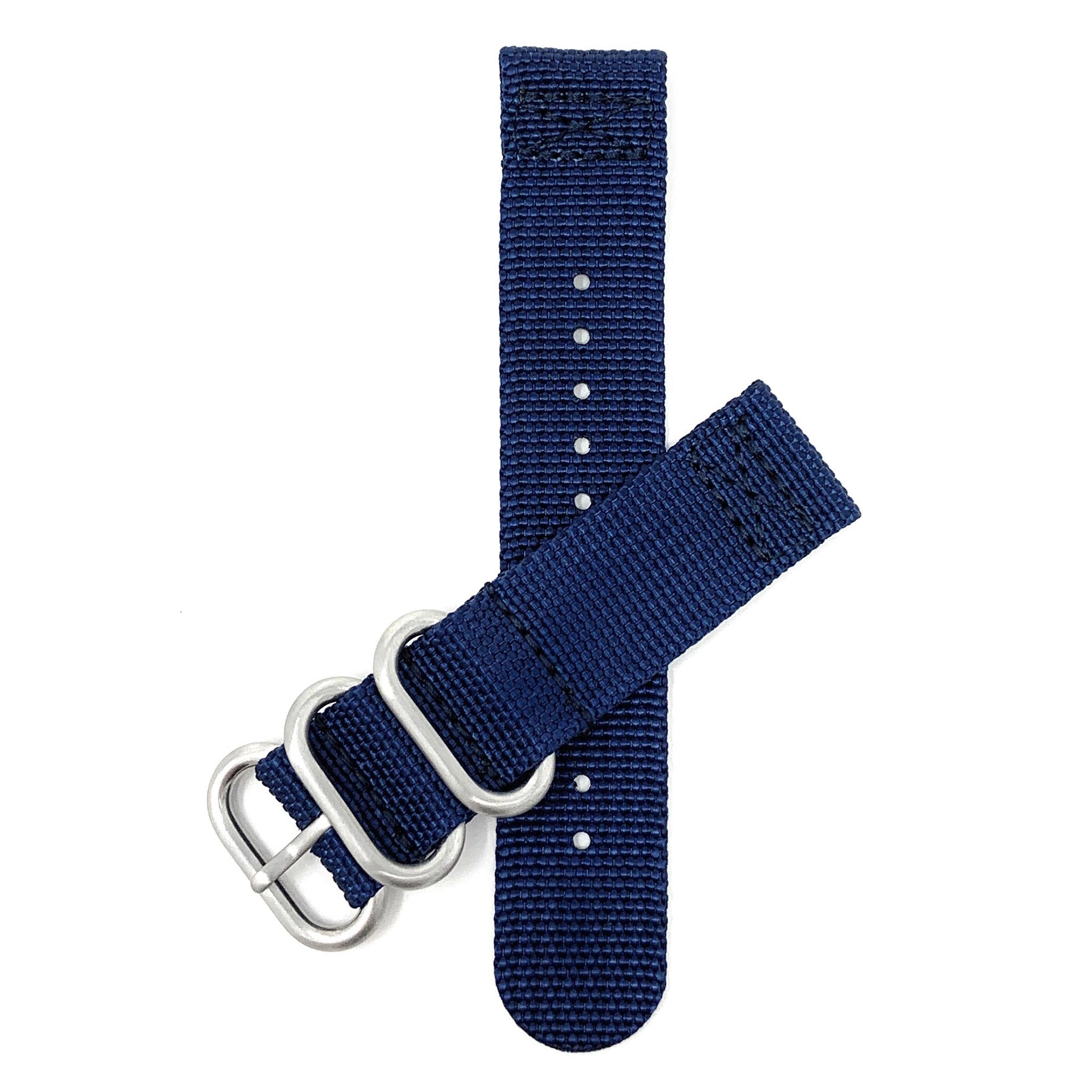 Bandini Military Style Nylon 3 Loop Watch Band – 20mm 22mm