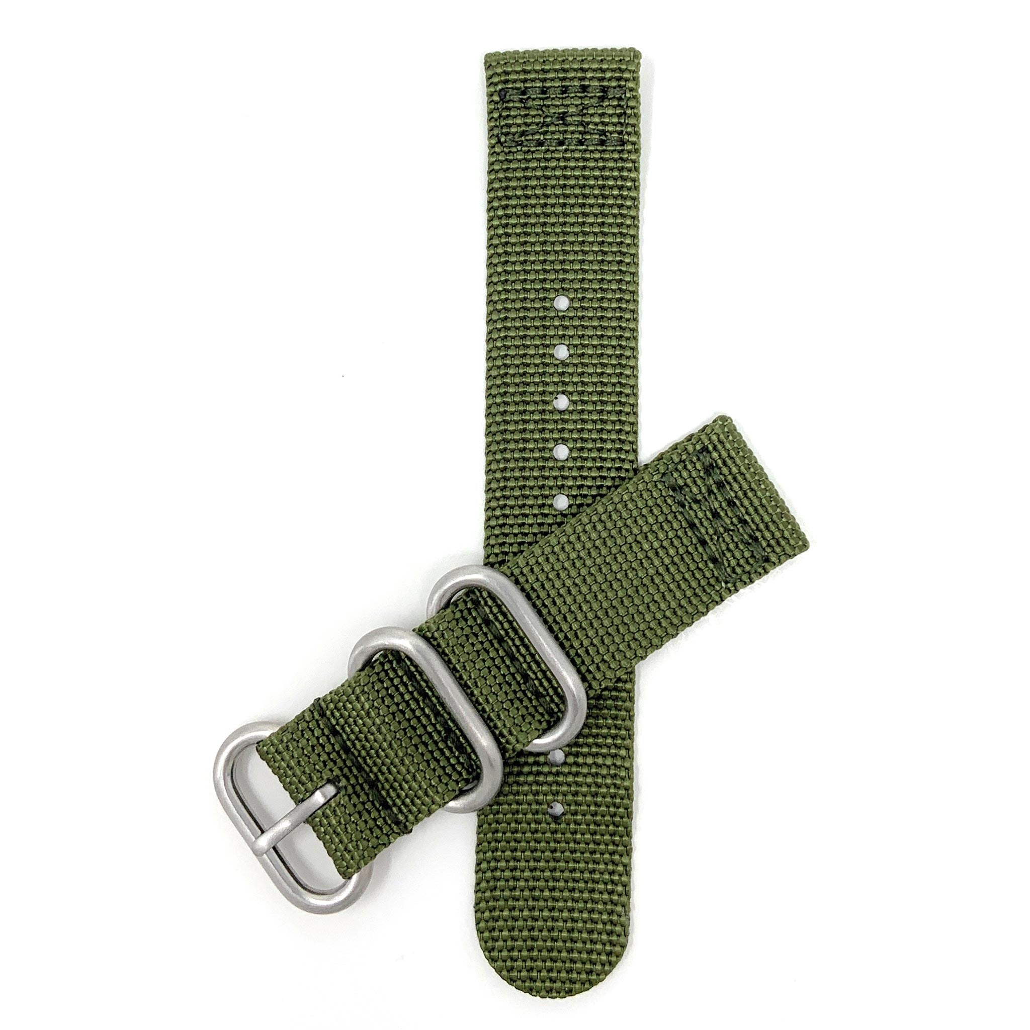Bandini Military Style Nylon 3 Loop Watch Band – 20mm 22mm