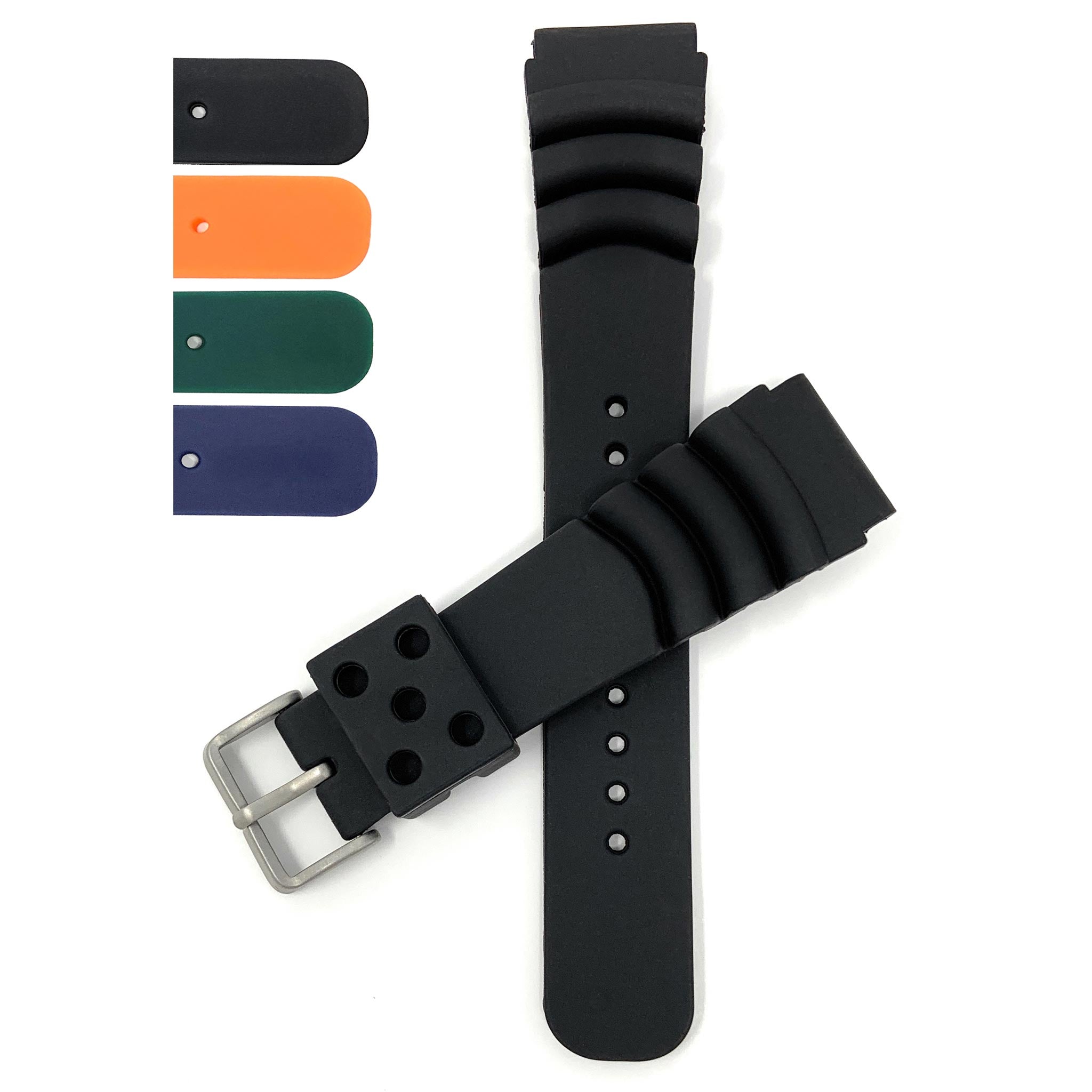 Bandini Rubber Diver Watch Band for Seiko, Citizen, Casio and More