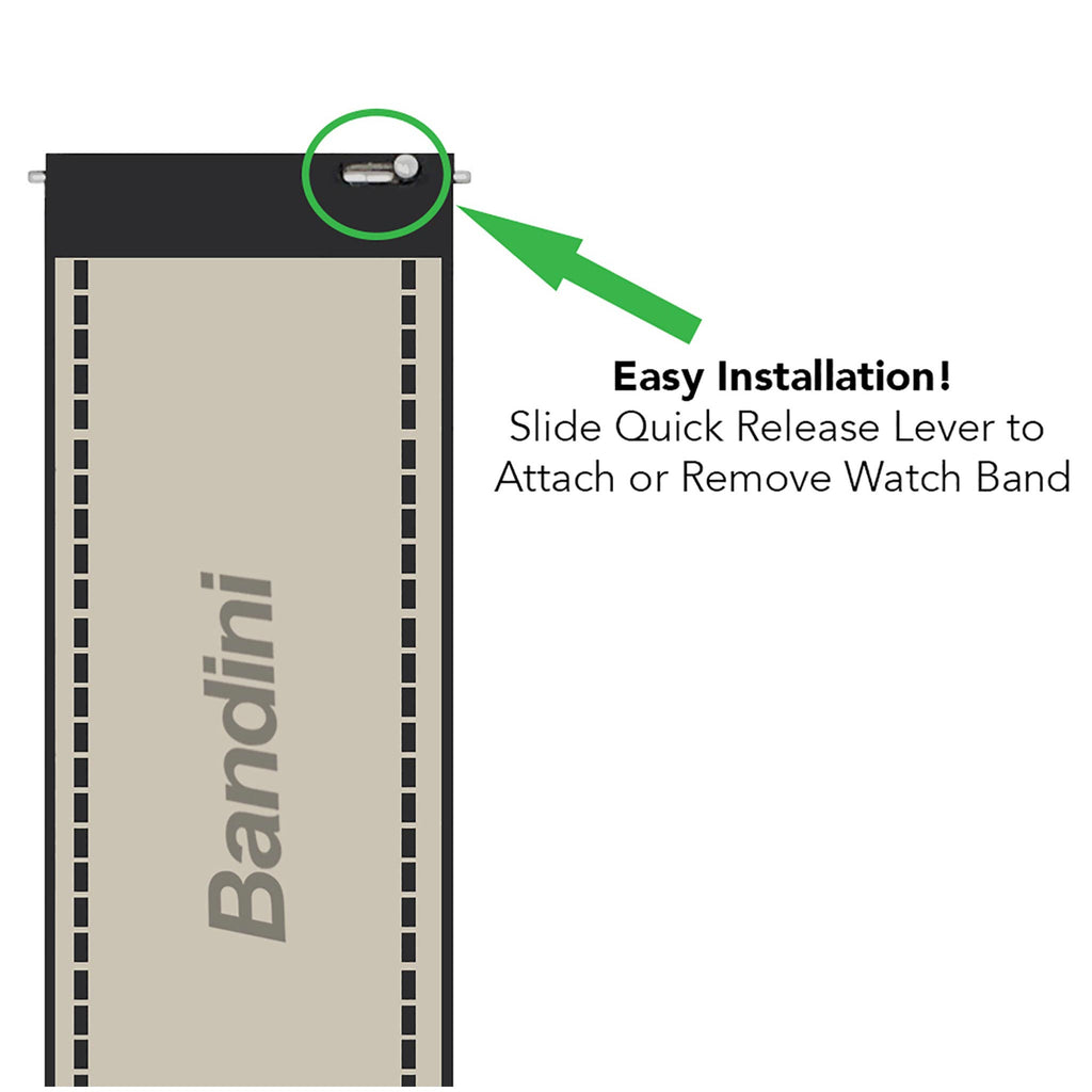 Bandini Quick Release Silicone Sport Watch Band – 14mm to 24mm