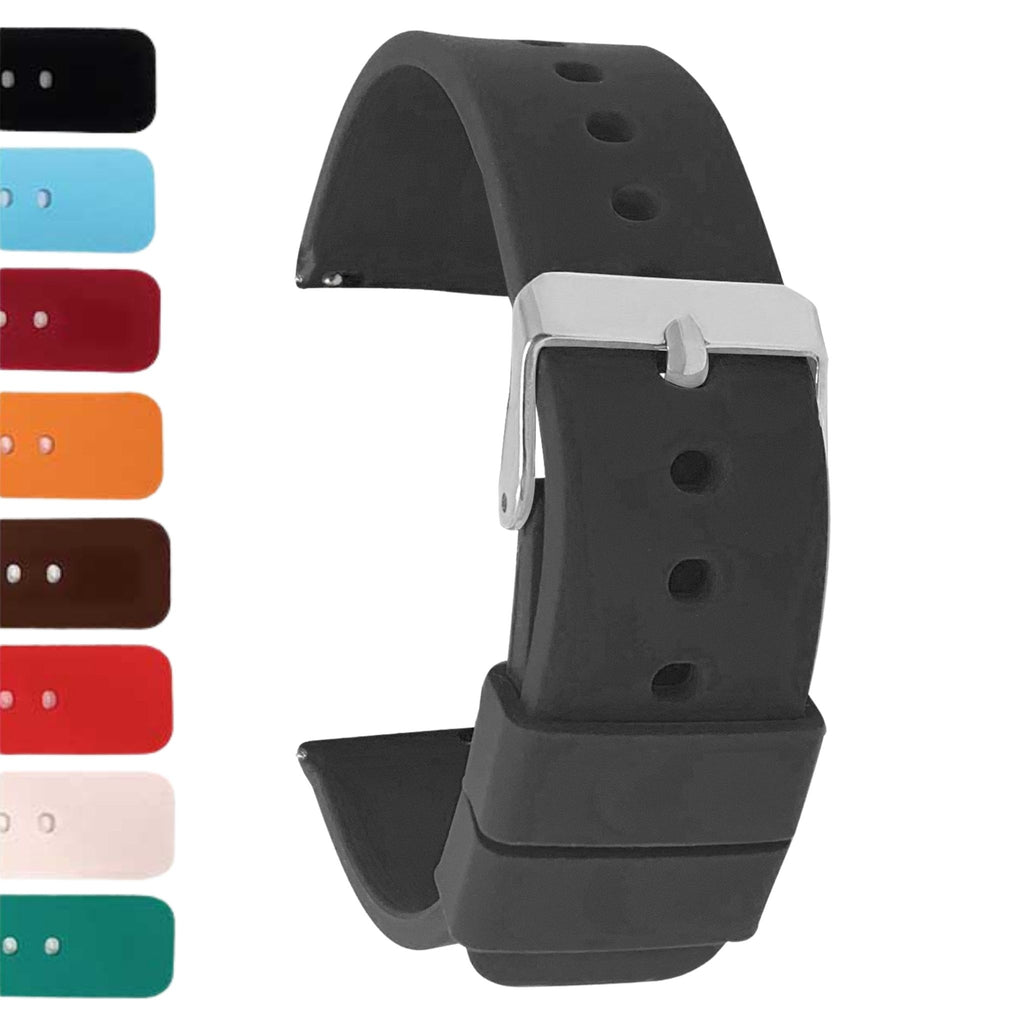 Bandini Quick Release Silicone Sport Watch Band – 14mm to 24mm