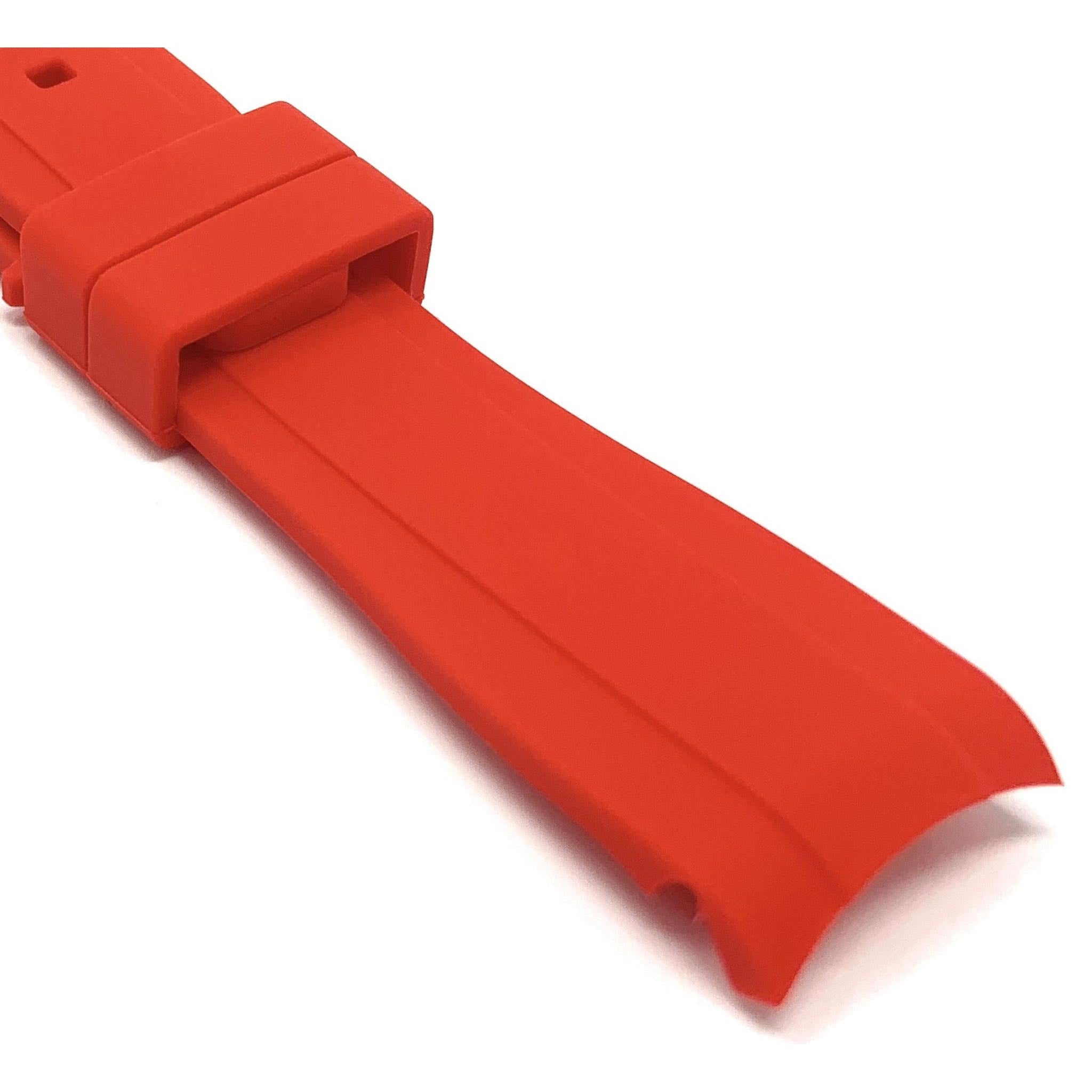 Bandini Fitted Curved End Silicone Watch Band - 18mm, 20mm, 21mm, 22mm