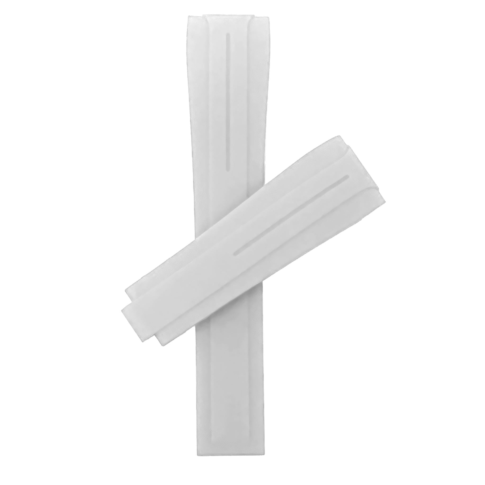 20mm Fitted Curved End Rubber Watch Band for Rolex and More, No Clasp