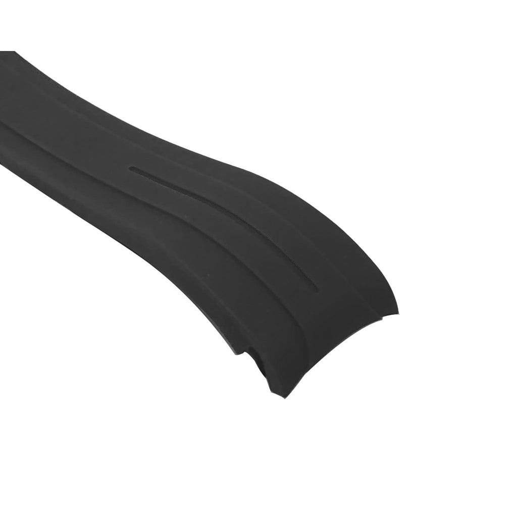 20mm Fitted Curved End Rubber Watch Band for Rolex and More, Oyster Clasp